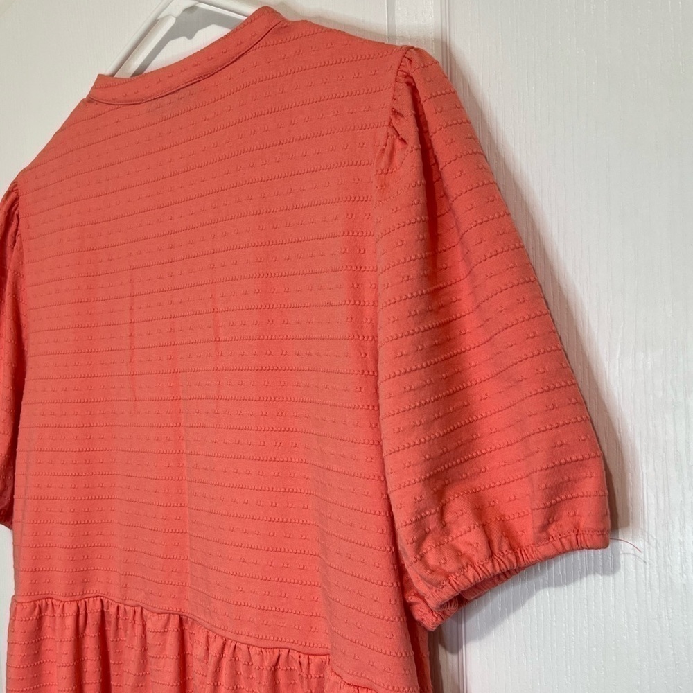 LOFT Puff Sleeve Flounce Swing Dress size L - Picture 16 of 16
